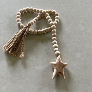 Wooden beaded tassel
